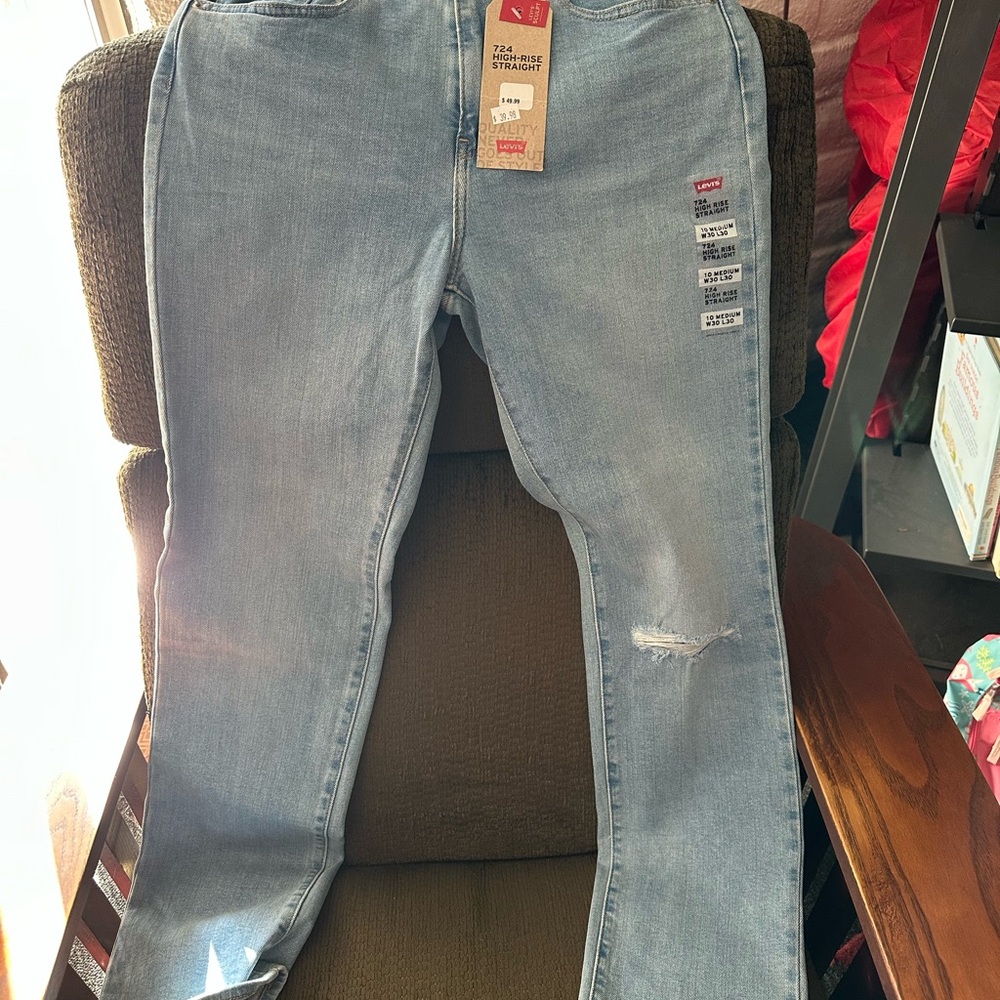 Levi's Women's Straight Leg Jeans - Soft Blue